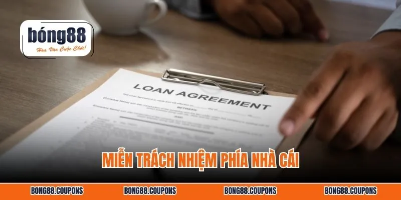 Miễn trách nhiệm phía nhà cái