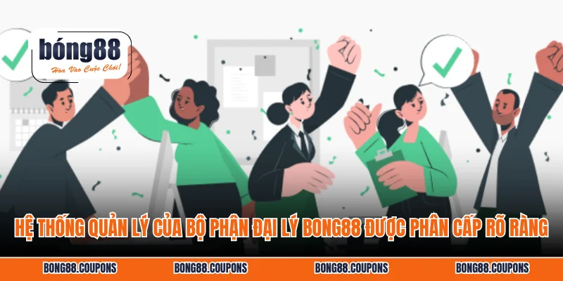Hệ thống quản lý của bộ phận đại lý BONG88 được phân cấp rõ ràng